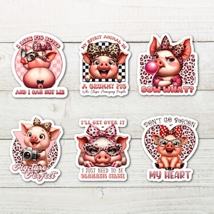 Hilarious Pig Quote Sticker. Farmhouse Decor, Laptop Decal, Water Bottle Sticker, 3&quot; Laminated Sticker. Water Resistant,