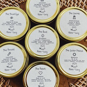 Complete Chakra Tea Set – 7 Loose Leaf Herbal Blends in Gold Gift Tins – Root to Crown Chakra Balancing Gift