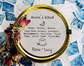 Custom Herbal or Caffeinated Loose Leaf Tea Blend | Personalized Label | Gold Gift Tin | Herbalist Blended