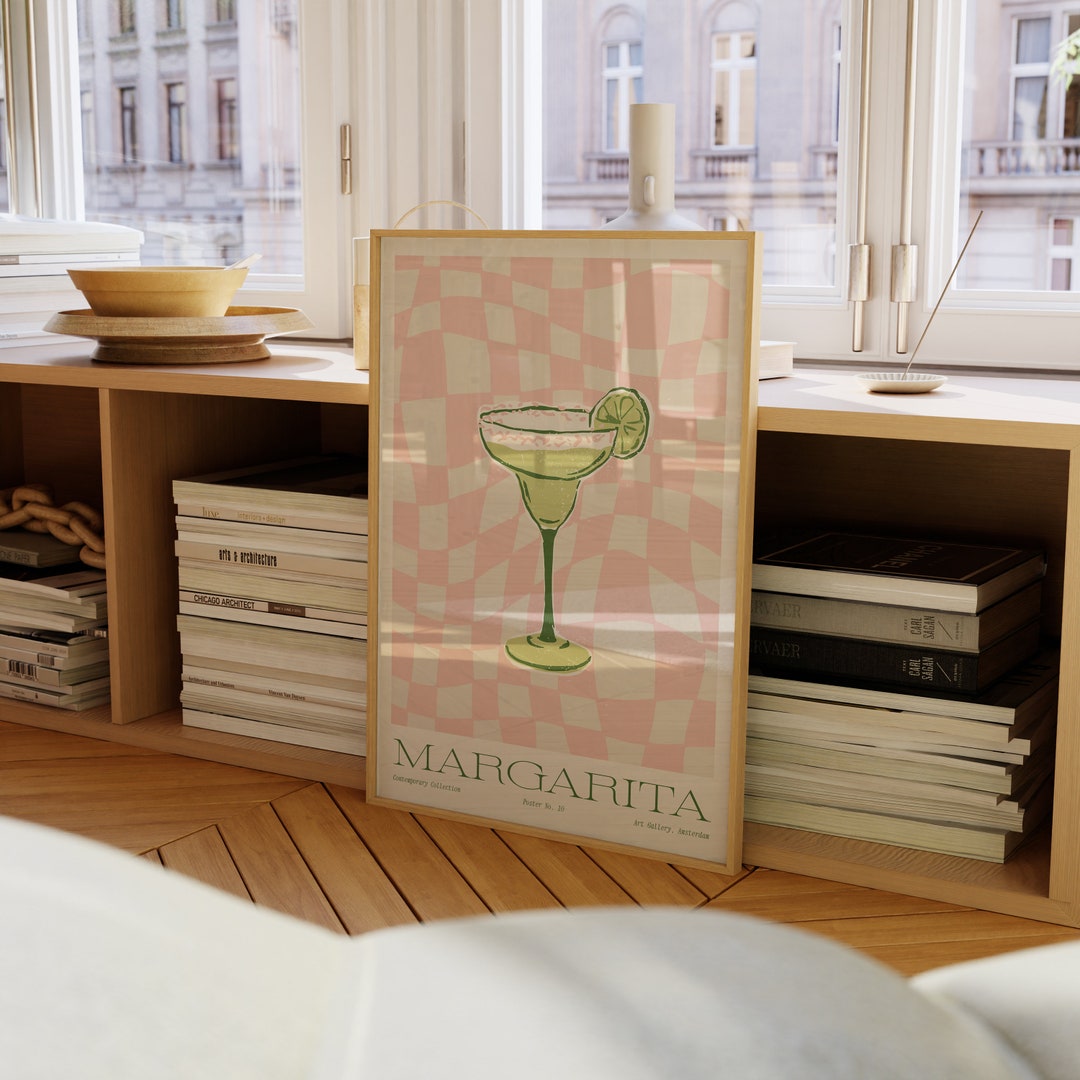 Margarita Poster, Margarita Illustration, Cocktail Poster, Minimalist
