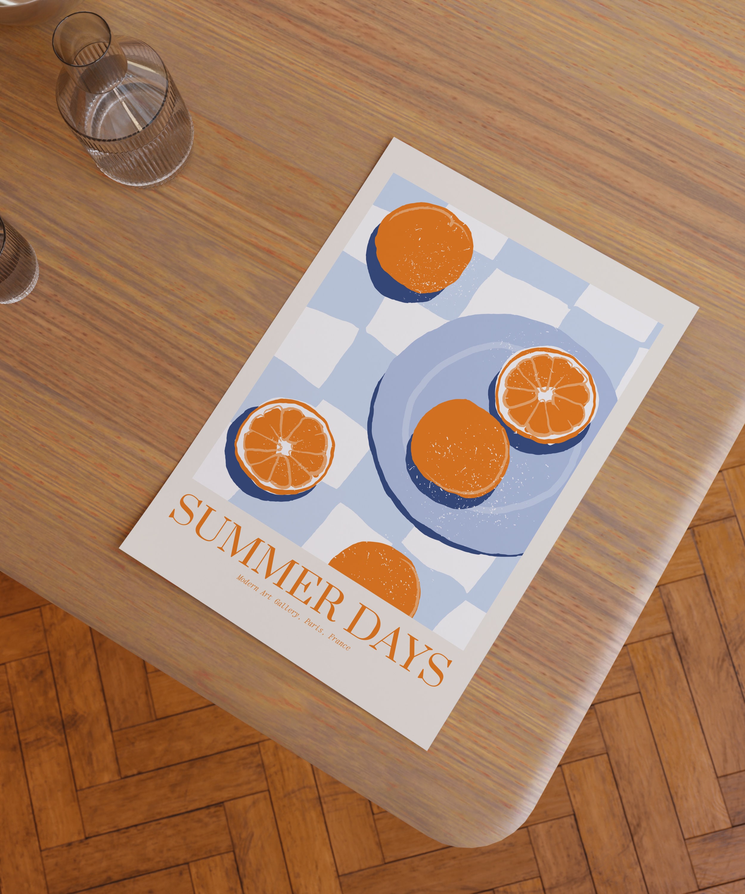 Mandarin Illustration, Mandarin Poster, Minimalist Poster, Kitchen ...
