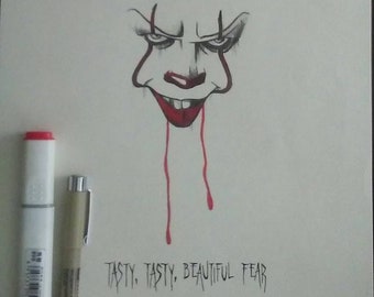 drawing markers - horror movie - It - Pennywise - clown - clown - Stephen King