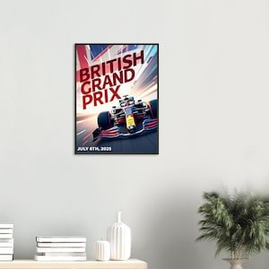 Poster di Formula 1 con cornice in metallo, 18x24", stampa artistica da parete semilucida su carta classica, decorazione per la casa, 45 x 60 cm, design moderno, regalo per la festa del papà