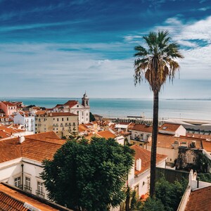 Lisbon Portugal Canvas Print: Cityscape Travel Photography