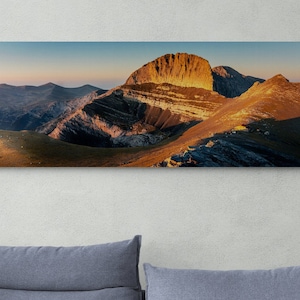 Mount Olympus Panorama Print: Greece Mountain Landscape Wall Art