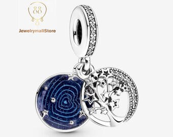 Pandora Moon and Back Charm - Etsy