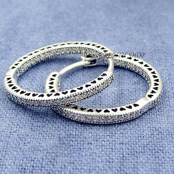 Sparkle \u0026 Hearts Hoop Earrings 