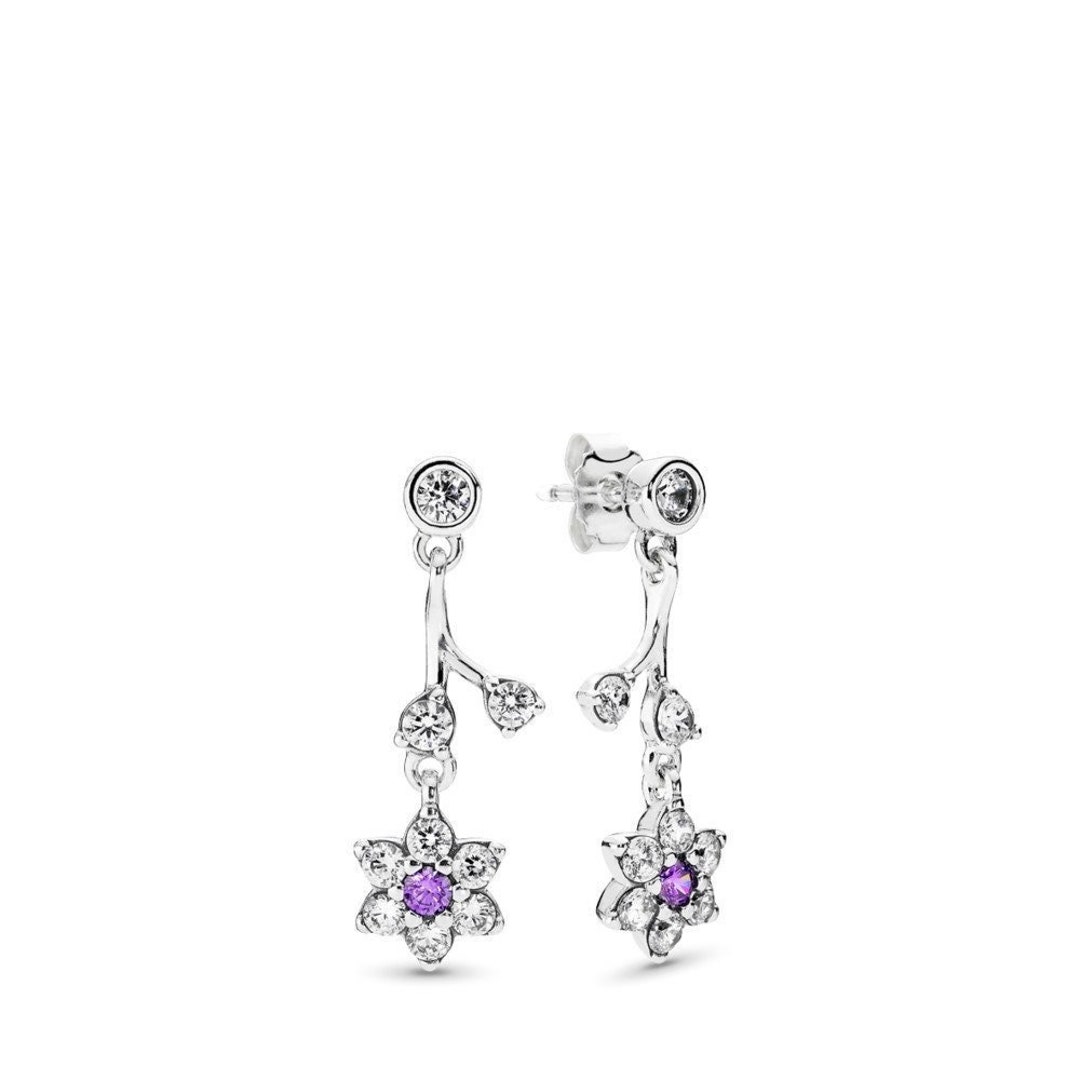 Pandora purple earrings hot sale