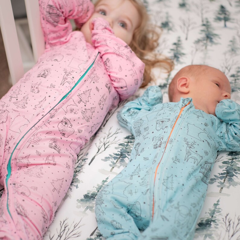 Minnesota Baby Clothes, Organic 2 Way Zipper Baby Sleeper, Toddler