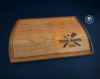 Personalized BBQ Cutting Board: Custom Laser-Engraved Gift