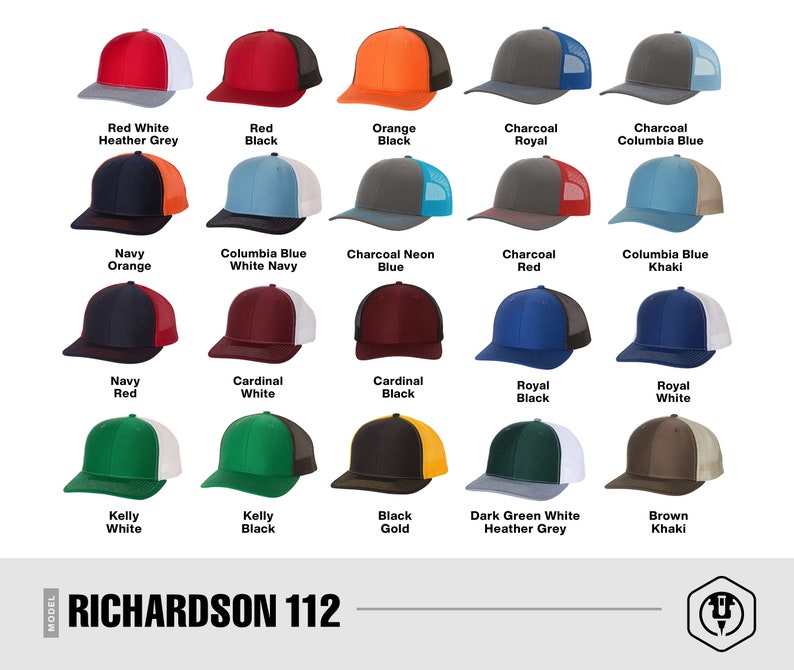 Custom Trucker Leather Patch Hat, Laser Engraved for Company brand, Personalized Logo or Text, Richardson Hats image 4