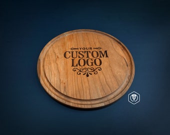 Personalized Round Wooden Cutting / Serving Board