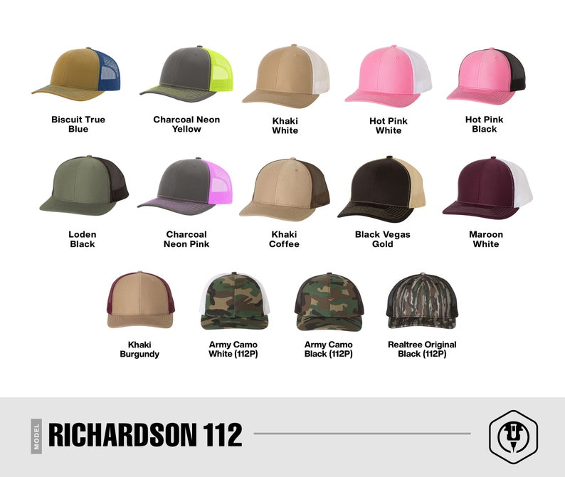 Custom Trucker Leather Patch Hat, Laser Engraved for Company brand, Personalized Logo or Text, Richardson Hats image 5