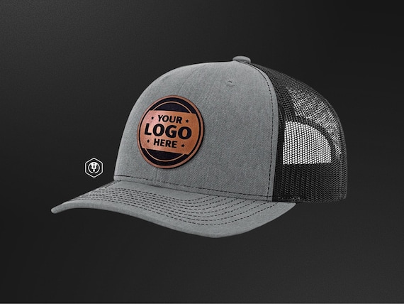 Personalized Leather Patch Trucker Hat: Custom Laser-Engraved Logo – Richardson 112