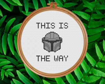 Schema punto croce Star Wars Mandalorian "This Is The Way" PDF