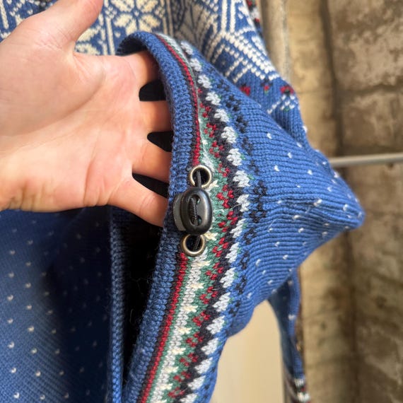 Vintage Dale of Norway Blue Fair Isle Wool Pullov… - image 5