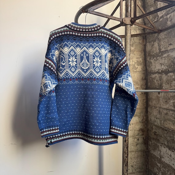 Vintage Dale of Norway Blue Fair Isle Wool Pullov… - image 6