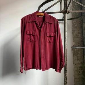 Rayon Gabardine Loop Collar Shirt - Etsy