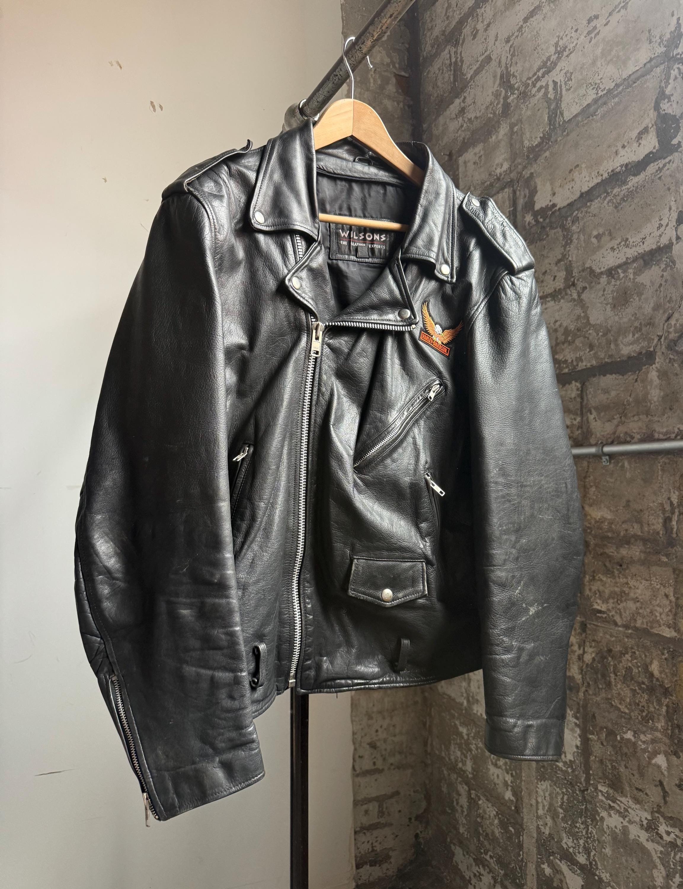 Vintage 1990 Harley Davidson Leather Jacket - Etsy
