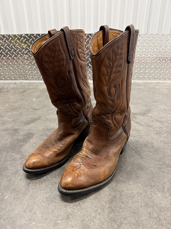 Vintage 1980's Red Wing Pecos 9801 Cowboy Boots Brown