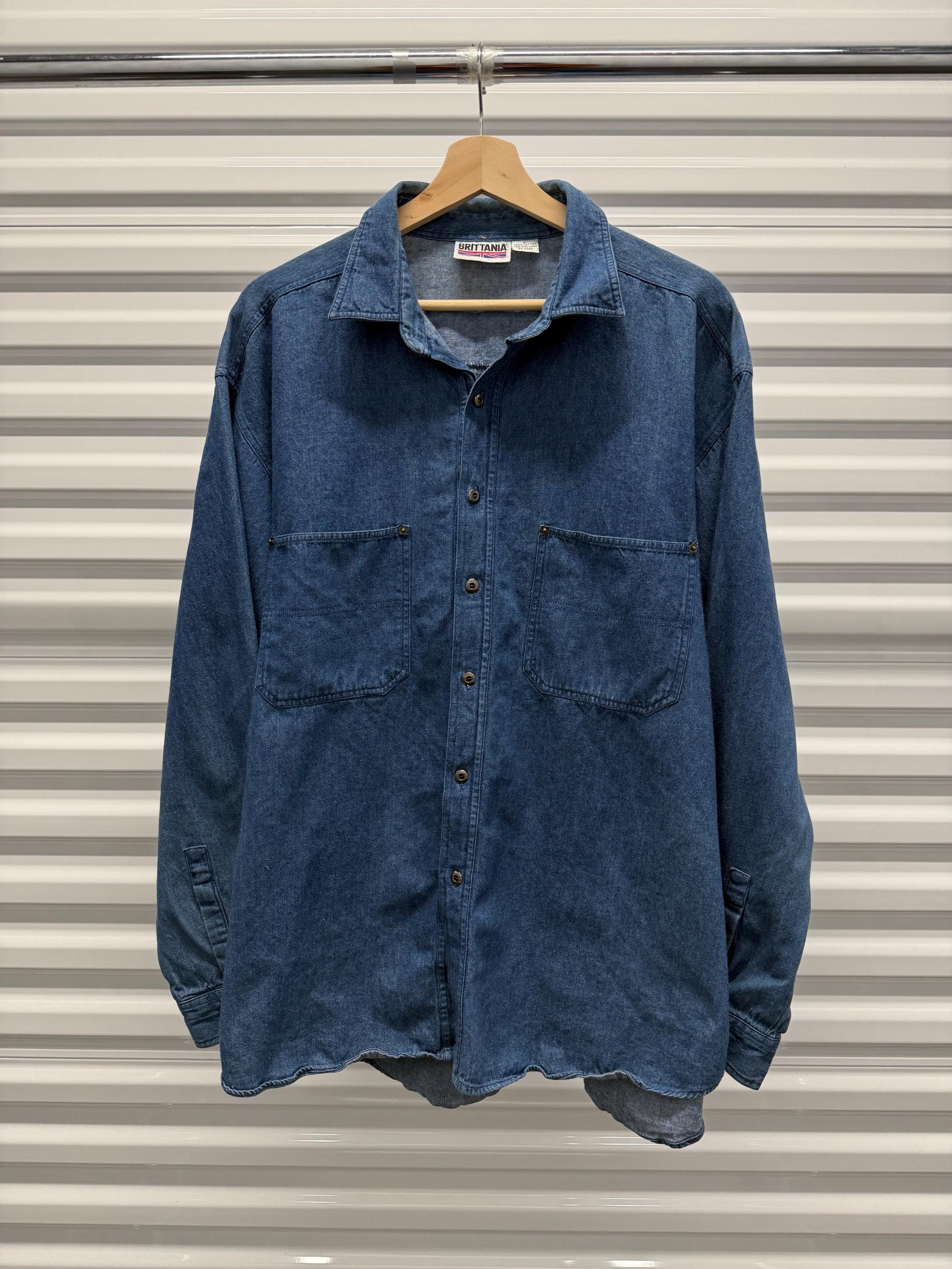 90s Denim Shirt - Etsy 90s Denim Shirt - Etsy