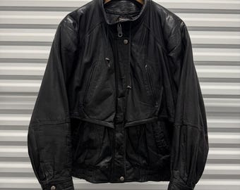 90s OLD wilsons Leather レザージャケット ブラック Vintage 1990s Wilson's 