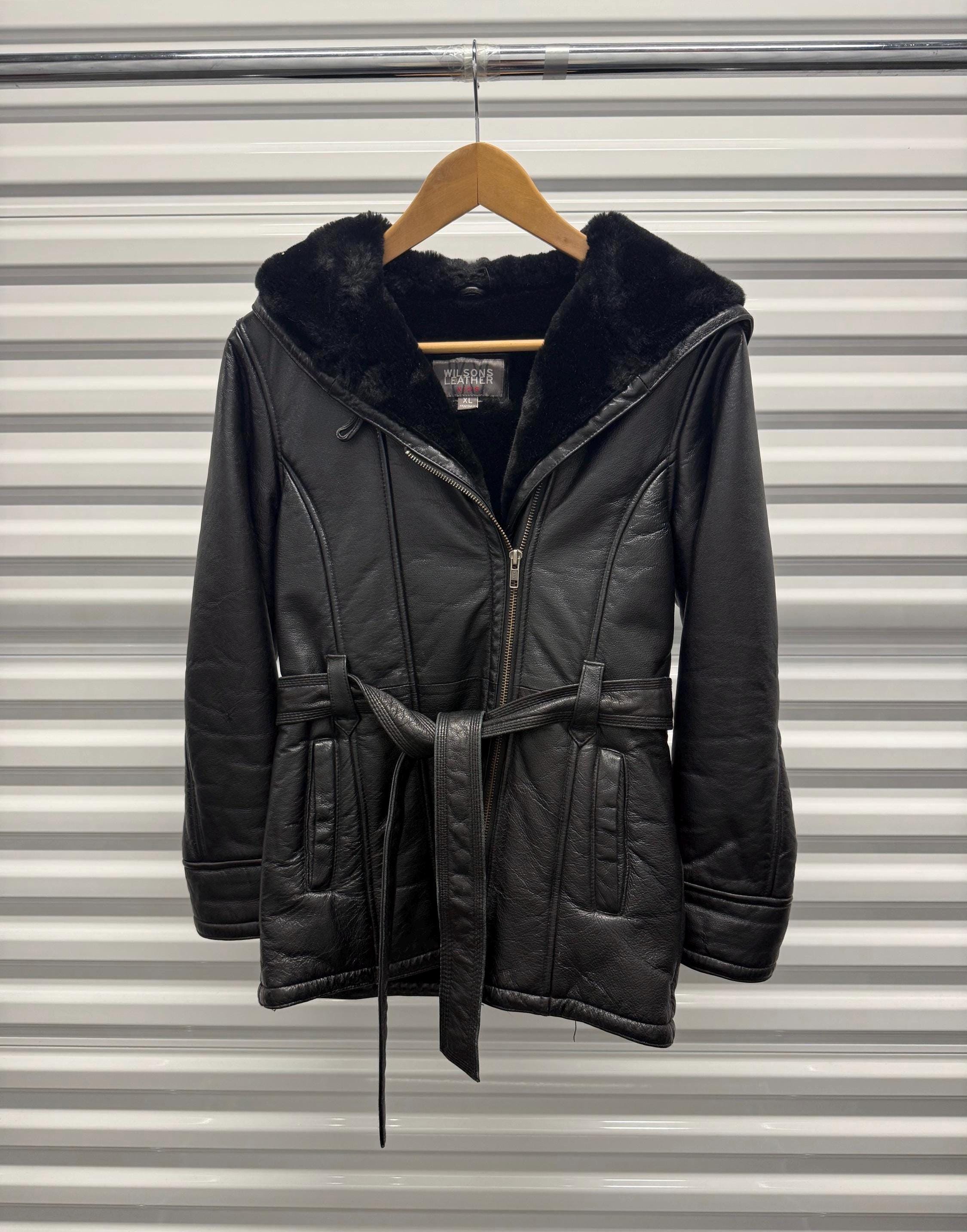 Wilsons Leather Fur Coat - Etsy Wilsons Leather Fur Coat - Etsy