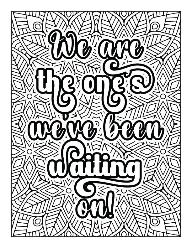 Adult Inspirational Quote Coloring Page Feminist Art | Etsy