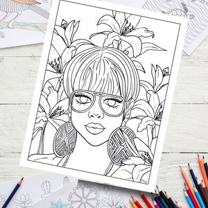 Black Girl Coloring Page | Natural Hair | Printable Coloring Pages