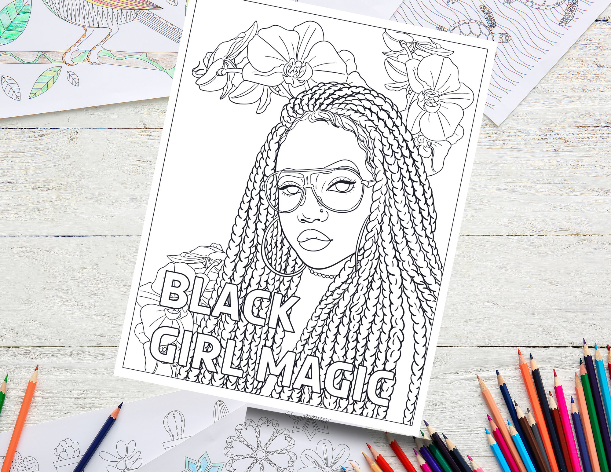 Black Girl Coloring -  Australia