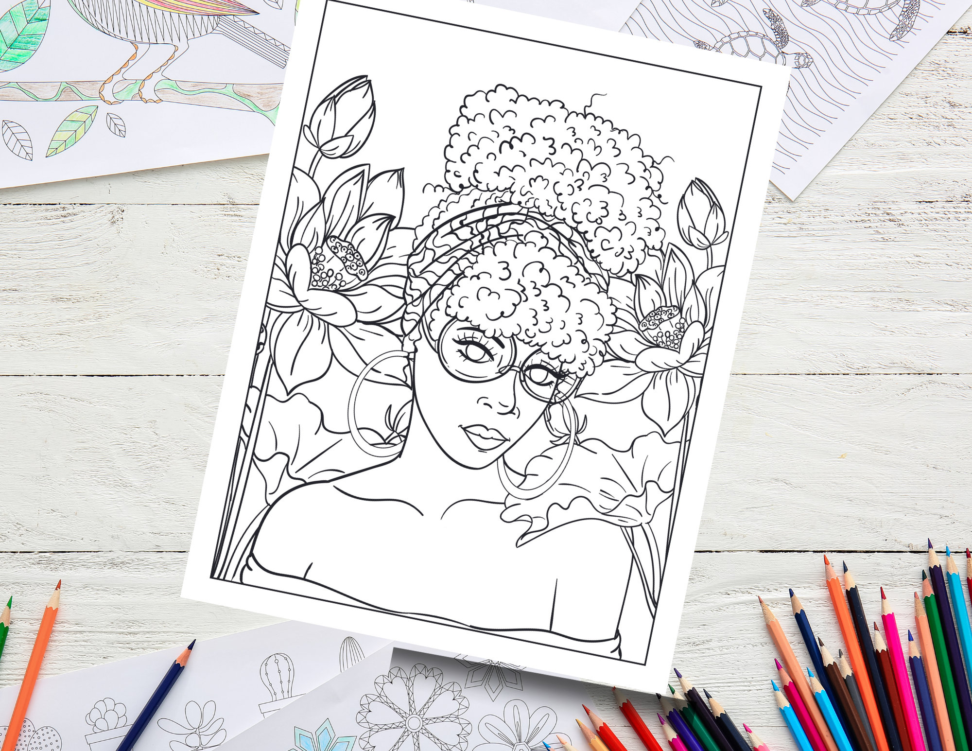 50 More Realistic Girl Coloring Pages