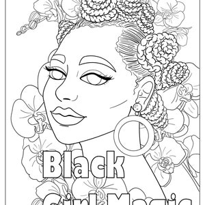 Black Girl Coloring Pages 7 Coloring Pages Printable Coloring Pages - Etsy