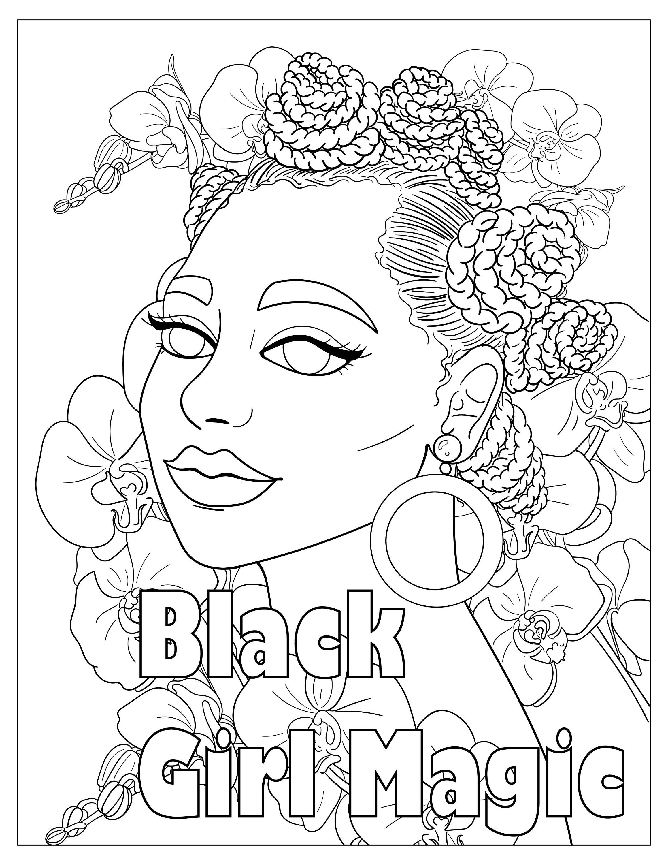 Black Girl Coloring Pages 7 Coloring Pages Printable - Etsy