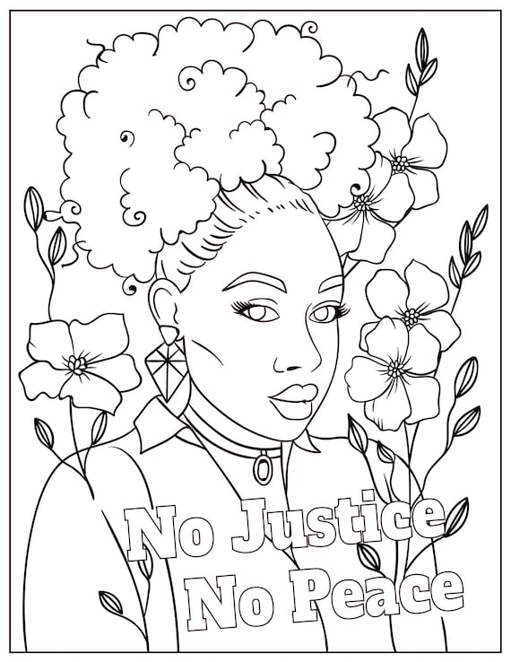 Sin Justicia Sin Paz / Dibujos para Colorear de Mujeres - Etsy España