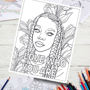 Find The Beauty Within You Vol 2: A Positive Affirmation Coloring Book for  Black Women, Black