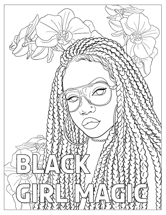 Black Girl Magic: Livre de coloriage pour enfants, Filles à partir de 4 ans