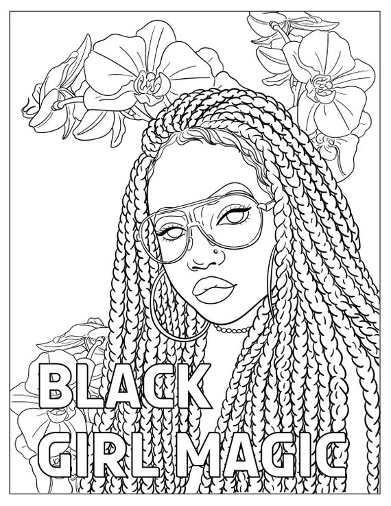 Black Girl Magic: Livre de coloriage pour enfants, Filles à partir de 4 ans