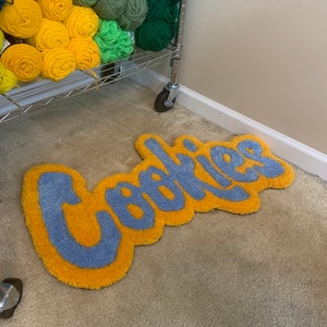 Cookies inspired rug piece for wall or floor (various colors available)
