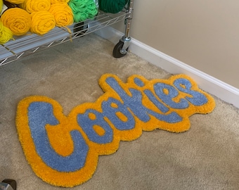 Cookies inspired rug piece for wall or floor