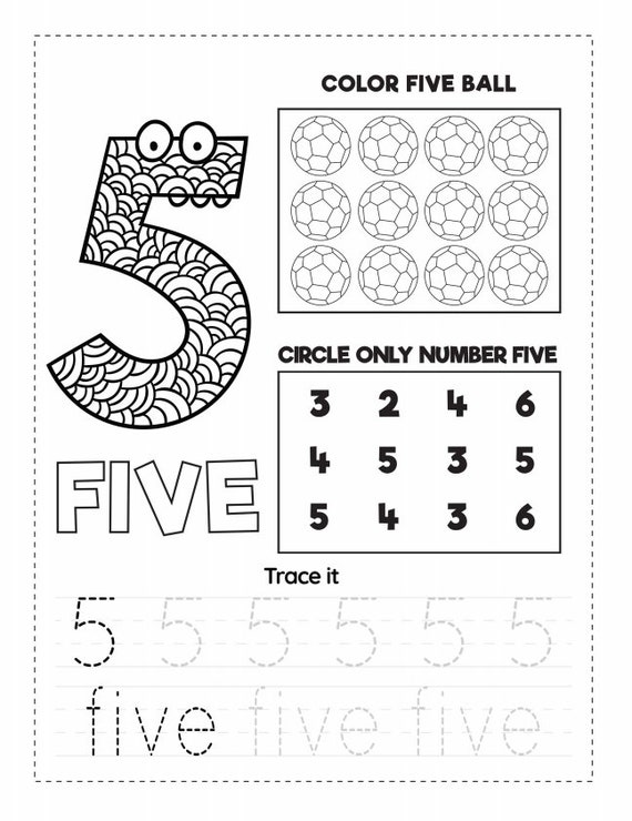 41 printable number tracing worksheets numbers 1 20 pre k etsy