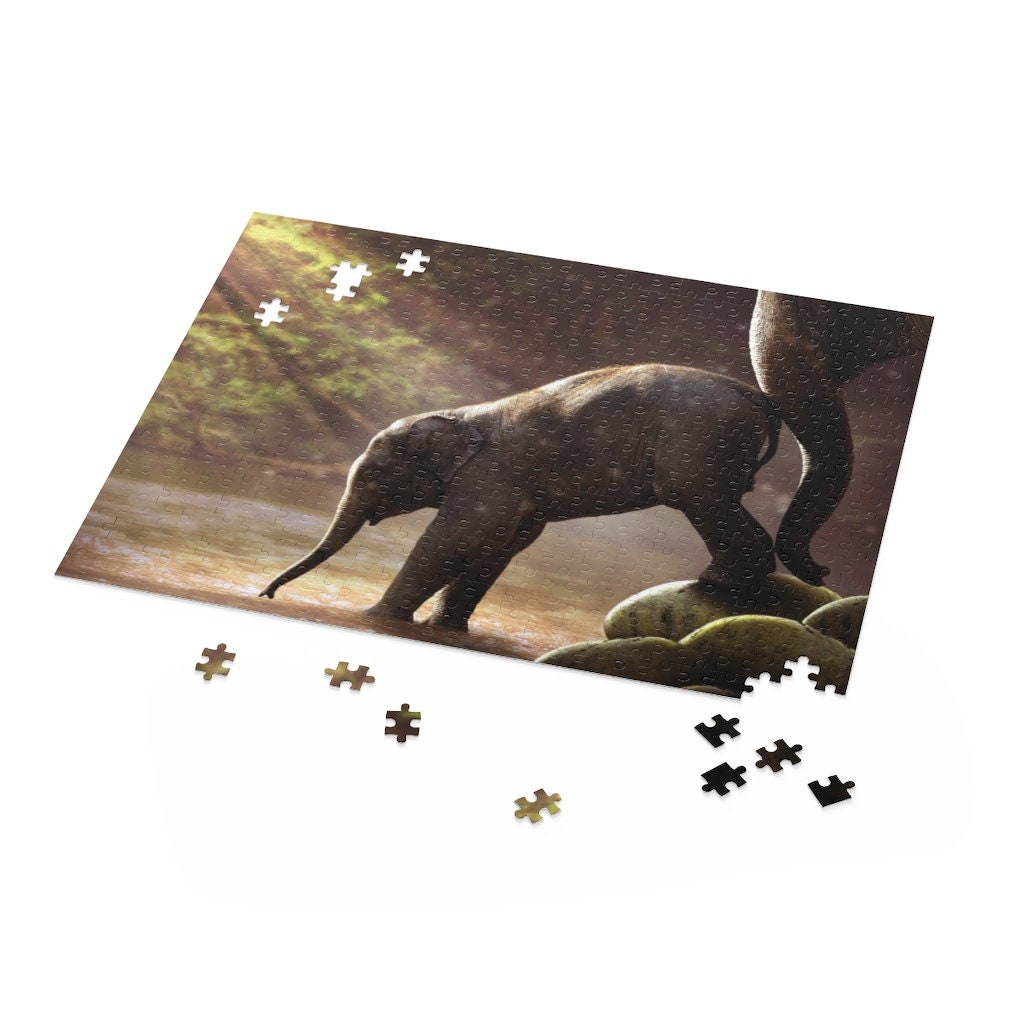 New Elephants Jigsaw Puzzle 120 pieces Age 8 years Size A4 Original Art Work 