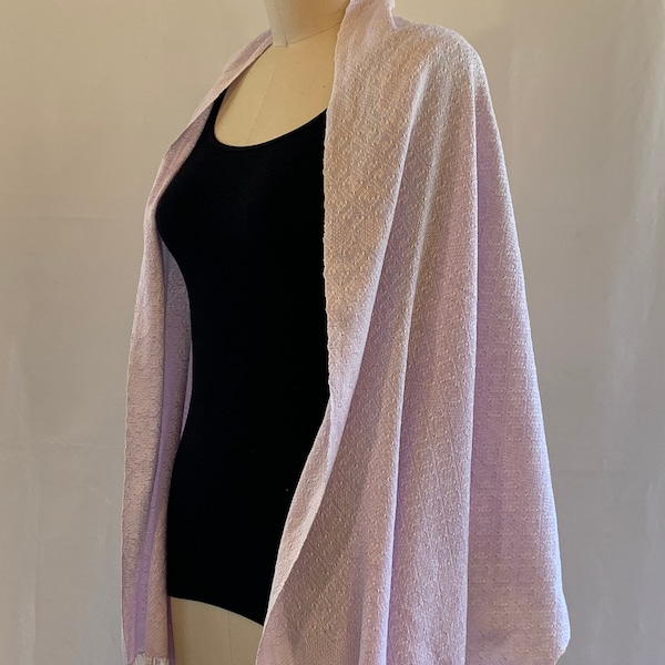 LIGHTWEIGHT WOVEN SHAWL, handwoven in 100% cotton, 3 colors