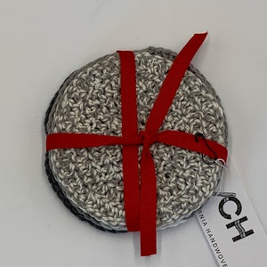 CROCHET COASTERS, handmade in 100% cotton, each set features 4 unique and complementary designs