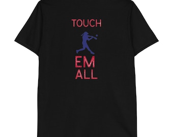 Camiseta unisex de softbol de manga corta