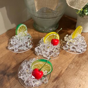 Tumbler Topper, Fake Ice Tumbler Topper, Tumbler Decoration, Fruit