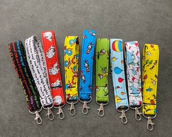 Correas de llavero Dr.Seuss / muñequeras con cierre de garra de langosta