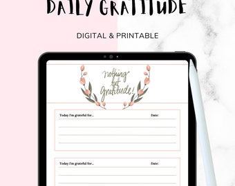 Digital Gratitude Journal | 393 Pages | Daily Gratitude Journal for iPad, GoodNotes, Notability | Mindfulness Journal | Self Care Journal