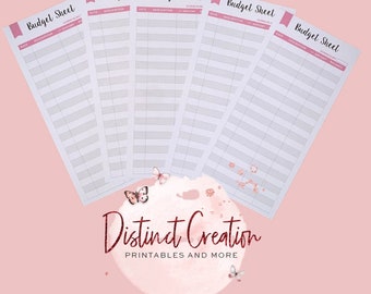 Budget Tracker sheets|Cash envelope budget sheets|Budget Envelopes|Cash envelope wallet|Budget Planner|Bill organizer|A6 Binder
