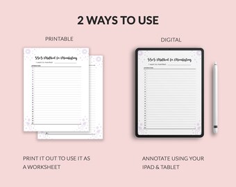 5x55 Method for Manifesting|Manifestation|Planner| Law of Attraction| Law of Attraction|Manifestation Technique|Digital Download| 5X55