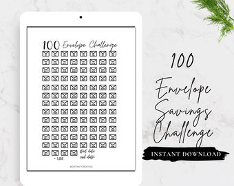 geld manifestieren,Printable 100 Envelope Savings Challenge Tracker, Savings Goal, Money Challenge, Instant Download, dave ramsey